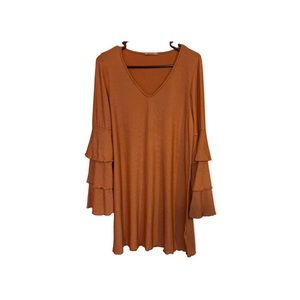 Altar’d State Burnt OrangeTunic/Flowy Mini Dress.